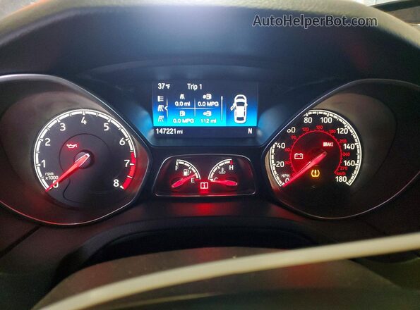 1FADP3L90GL243931 2016 FORD FOCUS Синий Вид щитка приборов