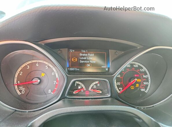 1FADP3L93JL282729 2018 FORD FOCUS Угольный Вид щитка приборов