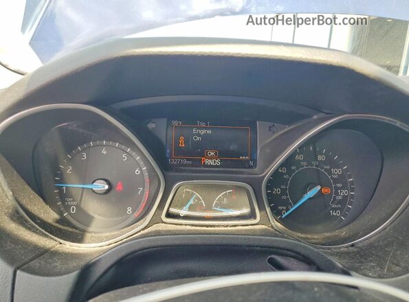 1FADP3M25HL327438 2017 FORD FOCUS Blue Вид щитка приладів