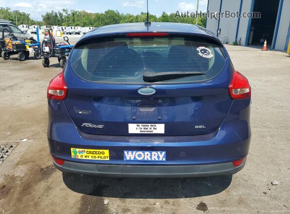 1FADP3M25HL327438 2017 FORD FOCUS Blue Вид ззаду