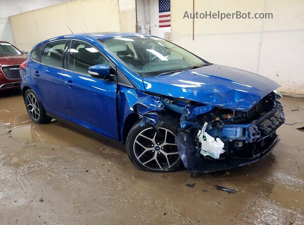 1FADP3M28JL323891 2018 FORD FOCUS Синий Передняя правая четверть