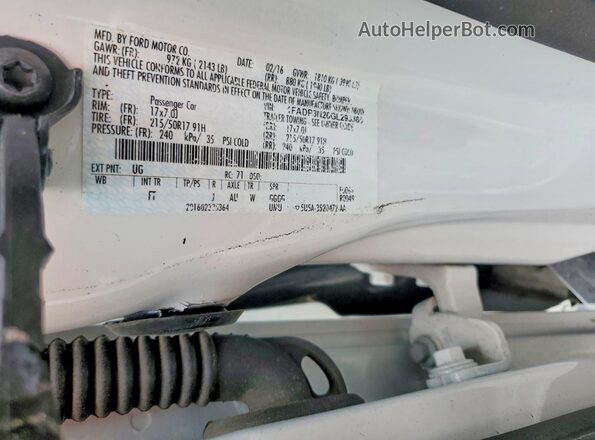 1FADP3N26GL295385 2016 FORD FOCUS White Vista del compartimento del motor