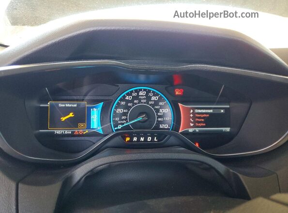 1FADP3R48HL314824 2017 FORD FOCUS Серый Вид щитка приборов