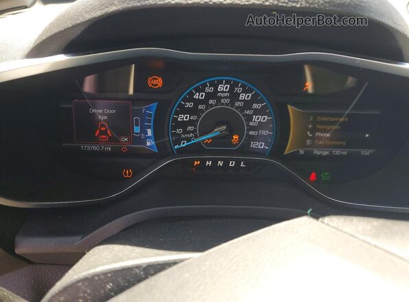 1FADP5CU7GL109837 2016 FORD C-MAX Red Вид щитка приладів