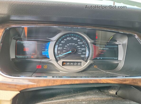 1FAHP2F86GG120240 2016 FORD TAURUS Белый Вид щитка приборов