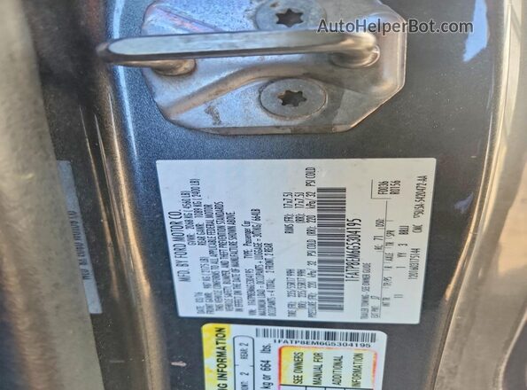 1FATP8EM6G5304195 2016 FORD MUSTANG Gray Widok naklejki z numerem VIN