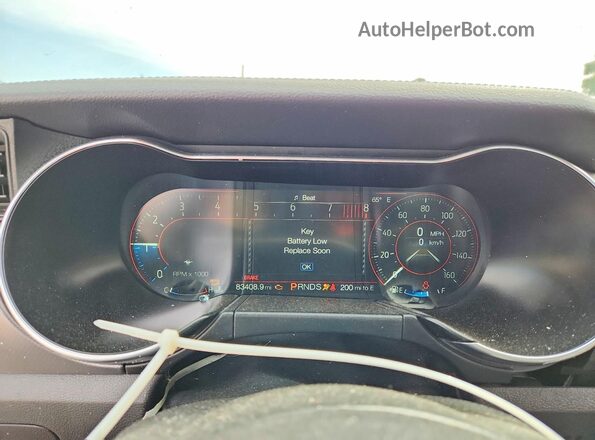 1FATP8FFXK5171580 2019 FORD MUSTANG Black Vista del cuadro de instrumentos
