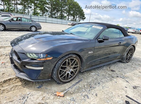 1FATP8FFXK5171580 2019 FORD MUSTANG Black Vista tres cuartos delantera izquierda