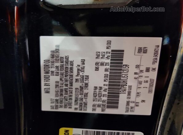1FATP8UH1J5112159 2018 FORD MUSTANG Черный Вид наклейки с VIN-кодом
