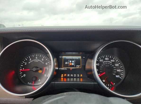 1FATP8UH5P5110858 2023 FORD MUSTANG Белый Вид щитка приборов