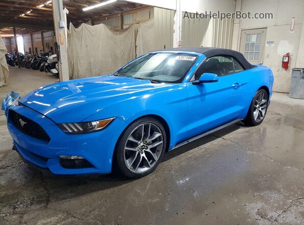 1FATP8UH8H5228341 2017 FORD MUSTANG Blue Առջևի ձախ երեք քառորդ տեսարան