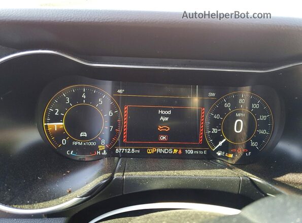 1FATP8UHXK5194135 2019 FORD MUSTANG Orange Widok zestawu wskaźników