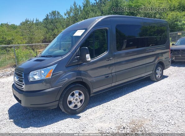 1FBAX2CG8KKA77165 2019 FORD TRANSIT-350 Серый Передняя левая четверть