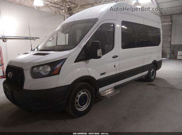 1FBAX2X8XPKA75752 2023 FORD TRANSIT-350 White წინა მარცხენა ხედი სამი მეოთხედიდან