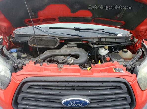 1FBAX2XM9GKB15736 2016 FORD PASSENGER Red Widok komory silnika