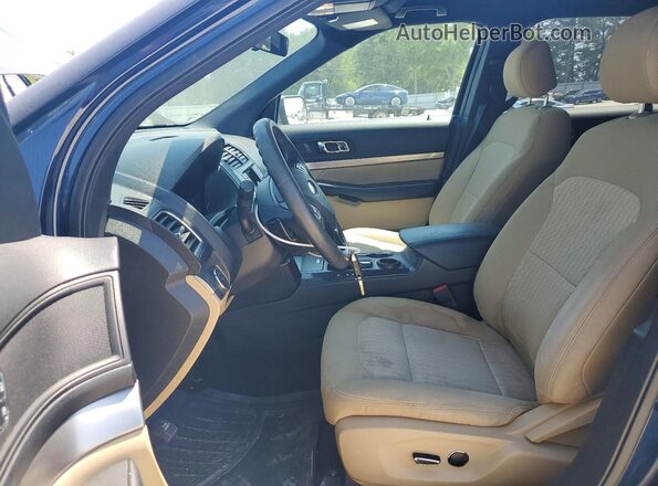 1FM5K7B80HGA37852 2017 FORD EXPLORER Синий Вид салона спереди