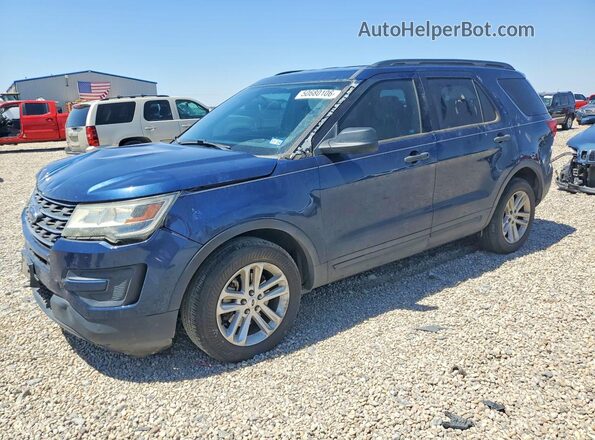 1FM5K7B80HGD12104 2017 FORD EXPLORER Blue Передня ліва чверть