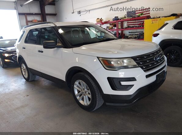 1FM5K7B81GGD17732 2016 FORD EXPLORER Белый Передняя правая четверть