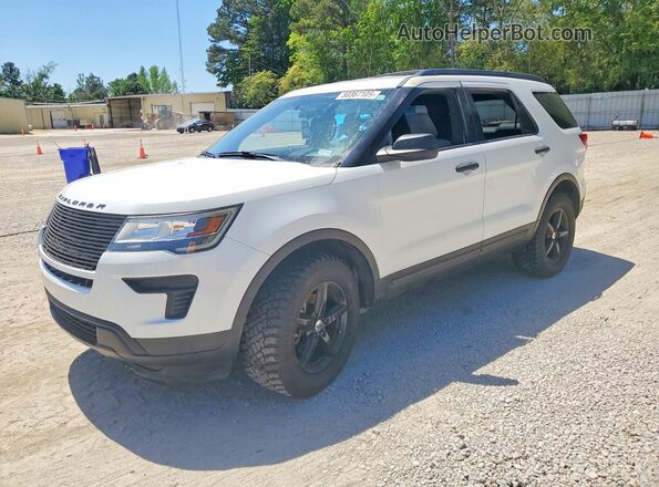 1FM5K7B81KGA48950 2019 FORD EXPLORER Белый Передняя левая четверть
