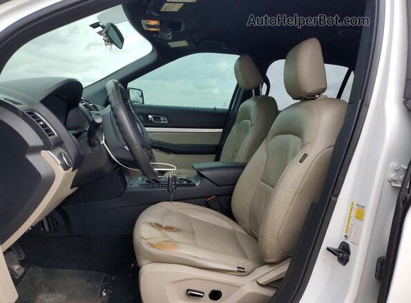 1FM5K7B84JGC69232 2018 FORD EXPLORER White წინა სალონის ხედი