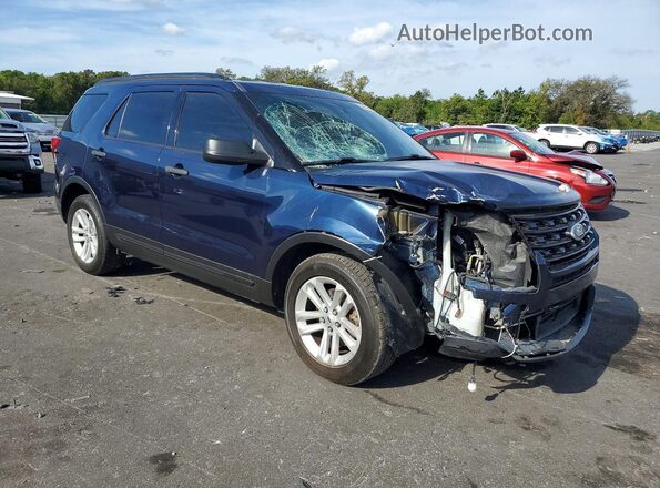 1FM5K7B86GGC82265 2016 FORD EXPLORER Синий Передняя правая четверть