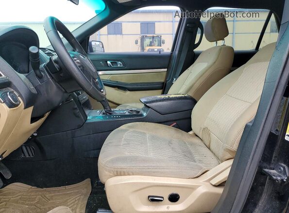 1FM5K7B87GGD04502 2016 FORD EXPLORER Черный Вид салона спереди