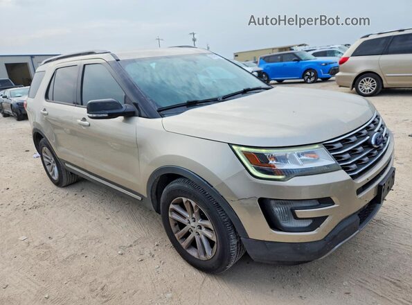 1FM5K7D80HGD53295 2017 FORD EXPLORER Tan Delantero derecho