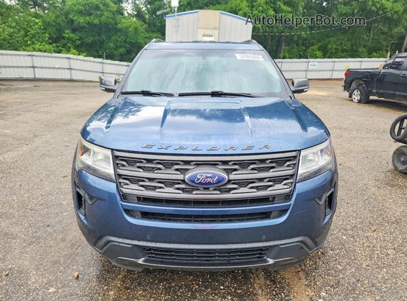 1FM5K7D81JGA40312 2018 FORD EXPLORER Синий Вид спереди