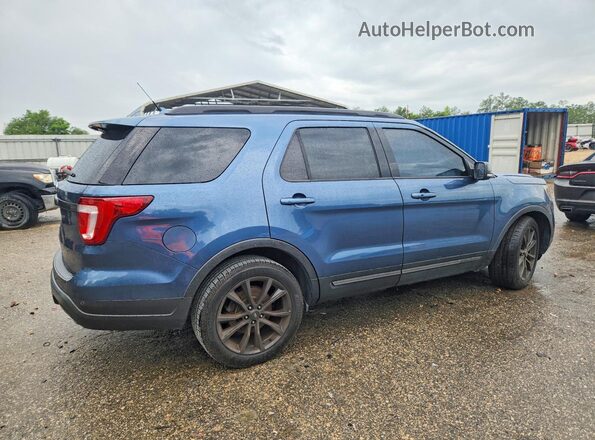 1FM5K7D81JGA40312 2018 FORD EXPLORER Синий Задняя правая четверть