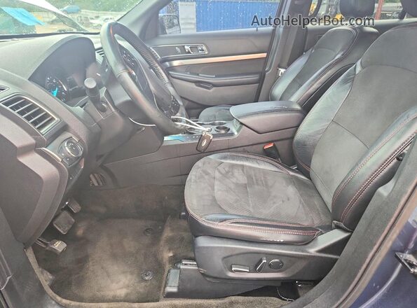 1FM5K7D81JGA40312 2018 FORD EXPLORER Синий Вид салона спереди