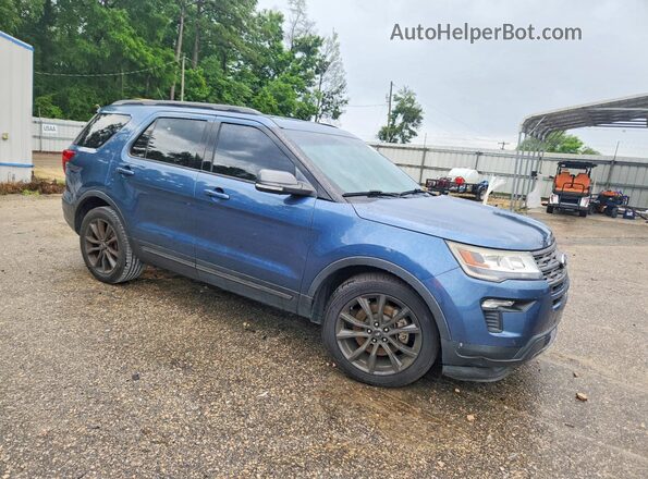1FM5K7D81JGA40312 2018 FORD EXPLORER Синий Передняя правая четверть