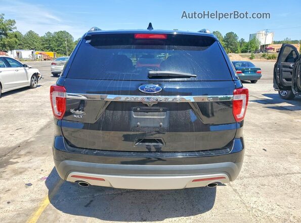 1FM5K7D82HGC29870 2017 FORD EXPLORER Black Вид ззаду