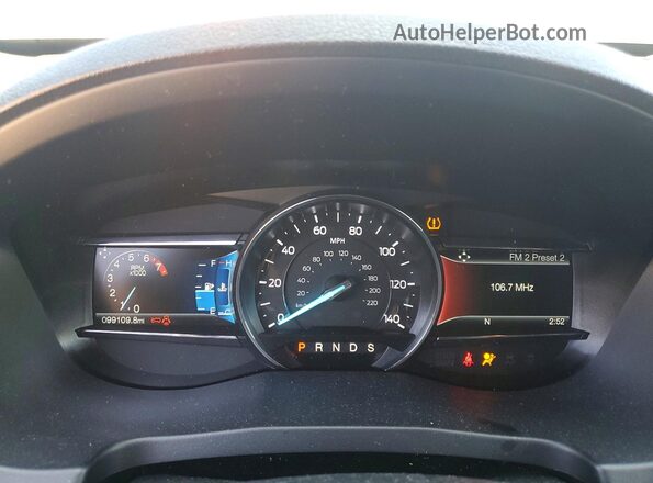 1FM5K7D82HGC29870 2017 FORD EXPLORER Black Вид щитка приладів