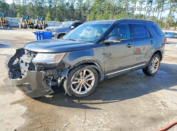 1FM5K7D82JGA91317 2018 FORD EXPLORER Серый Передняя левая четверть