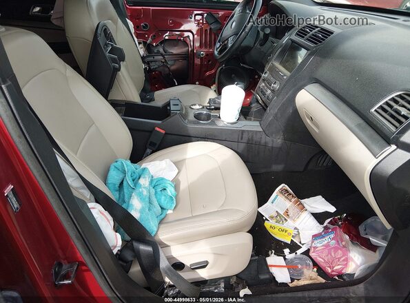 1FM5K7D82KGA44645 2019 FORD FORD EXPLORER Red წინა სალონის ხედი