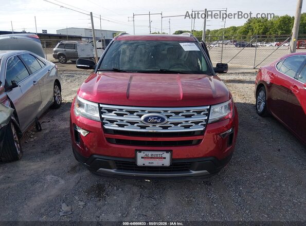1FM5K7D82KGA44645 2019 FORD FORD EXPLORER Red ხელსაწყოთა პანელის ხედი
