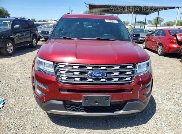 1FM5K7D83HGA43349 2017 FORD EXPLORER Red Вид спереду