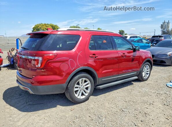 1FM5K7D83HGA43349 2017 FORD EXPLORER Red Задня права чверть