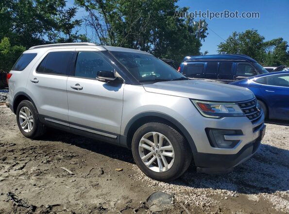 1FM5K7D83HGA73774 2017 FORD EXPLORER Silver Przód prawy