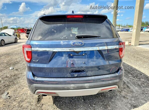 1FM5K7D83HGC75062 2017 FORD EXPLORER Синий Вид сзади