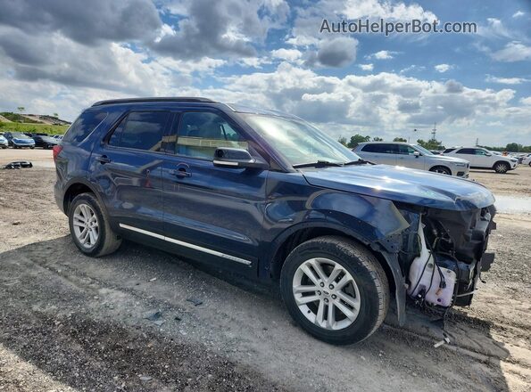 1FM5K7D83HGC75062 2017 FORD EXPLORER Синий Передняя правая четверть