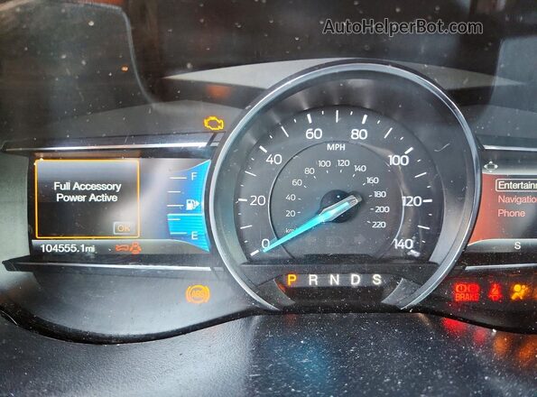 1FM5K7D84GGC31277 2016 FORD EXPLORER Черный Вид щитка приборов