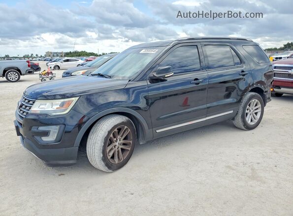 1FM5K7D84HGD78894 2017 FORD FORD EXPLORER Черный Передняя левая четверть
