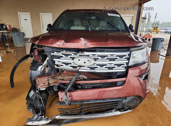 1FM5K7D84JGC25308 2018 FORD EXPLORER Burgundy Դիմացի տեսք