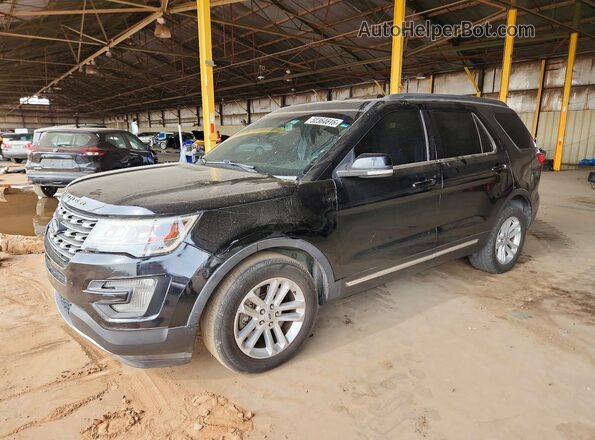 1FM5K7D85HGC63575 2017 FORD EXPLORER Черный Передняя левая четверть