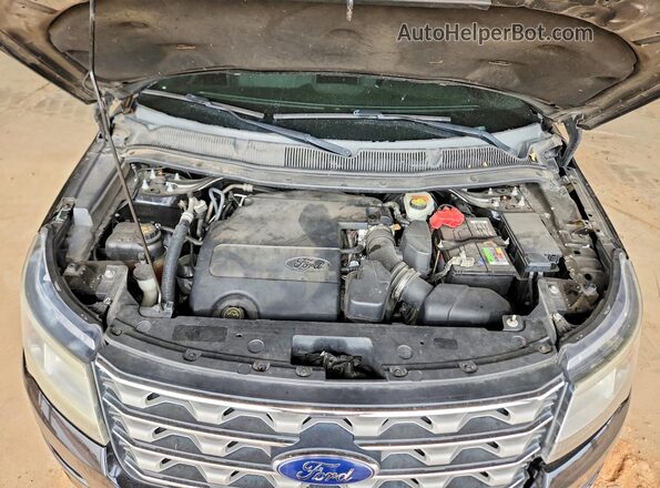 1FM5K7D85HGC63575 2017 FORD EXPLORER Черный Вид подкапотного пространства