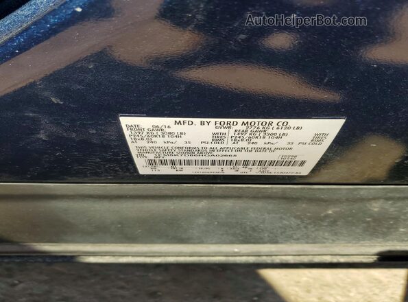 1FM5K7D86HGA02665 2017 FORD FORD EXPLORER Blue Widok naklejki z numerem VIN