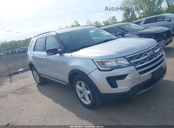 1FM5K7D86JGA35073 2018 FORD FORD EXPLORER Серебряный Передняя правая четверть