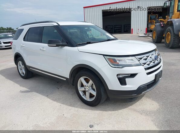 1FM5K7D87JGC45133 2018 FORD EXPLORER White Przód prawy