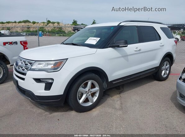 1FM5K7D87JGC45133 2018 FORD EXPLORER White Przód lewy